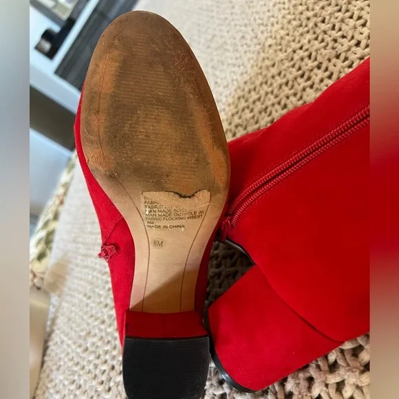 Red Ankle Boots - Picture 5 of 8